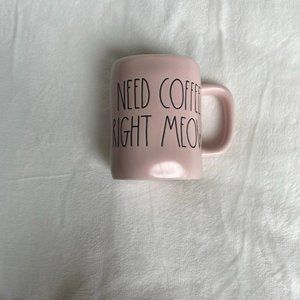 Rae Dunn NEED COFFEE RIGHT MEOW Mug
